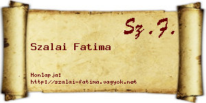 Szalai Fatima névjegykártya